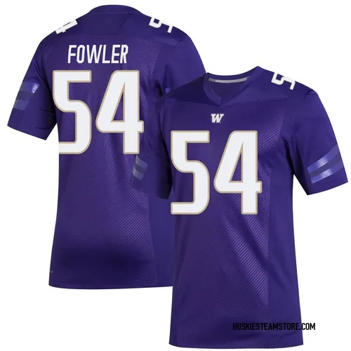Men's Adidas Drew Fowler Washington Huskies Premier Purple Replica Football Jersey