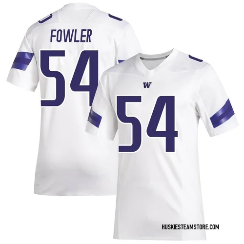 Men's Adidas Drew Fowler Washington Huskies Premier White Replica Football Jersey