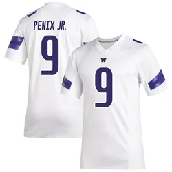 Men's Adidas Michael Penix Jr. Washington Huskies Premier White Replica Football Jersey