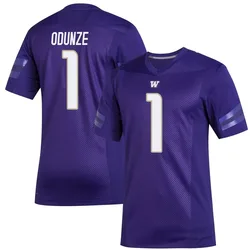 Men's Adidas Rome Odunze Washington Huskies Premier Purple Replica Football Jersey