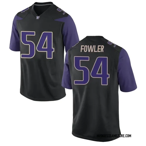 Men's Nike Drew Fowler Washington Huskies Game Black Football College Jersey