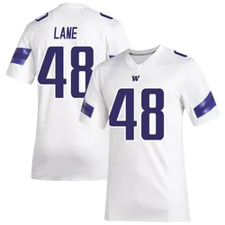 Youth Adidas Jacob Lane Washington Huskies Premier White Replica Football Jersey